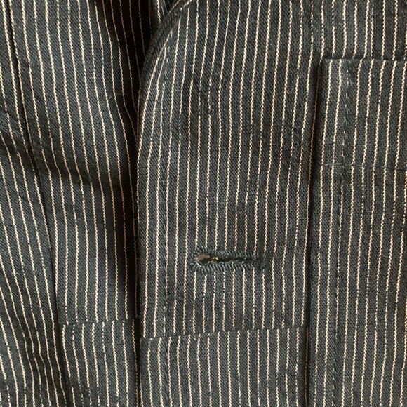 NWOT Ann D stripe embroidery chore jacket - Picture 8 of 11